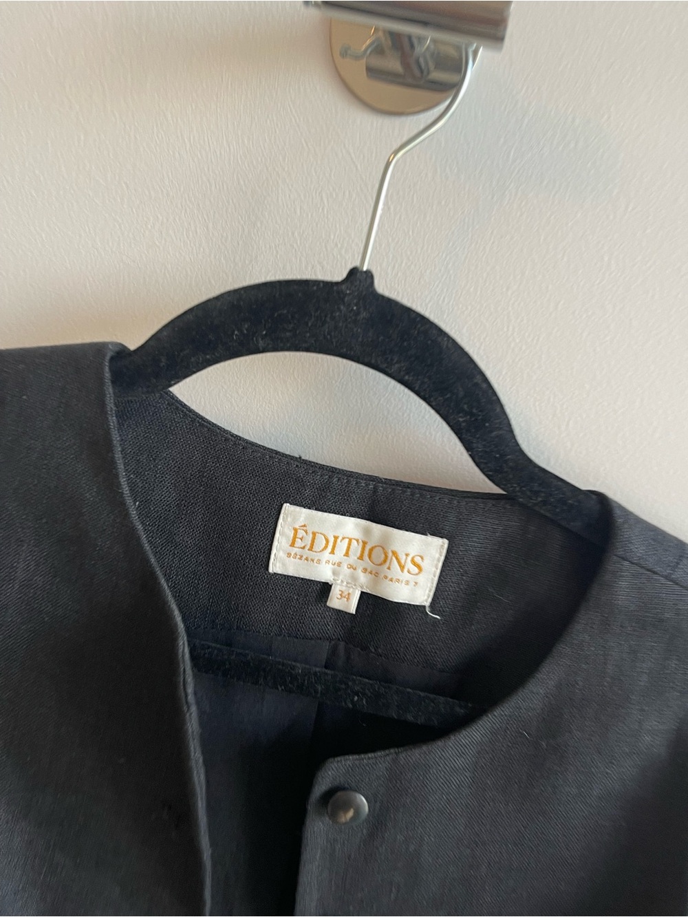 Sezane Editions Black Sleeveless Button Vest - Picture 4 of 7